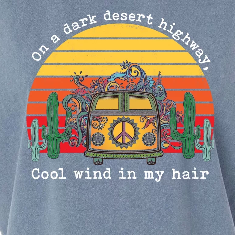 On A Dark Desert Highway Retro Garment-Dyed Women's Muscle Tee