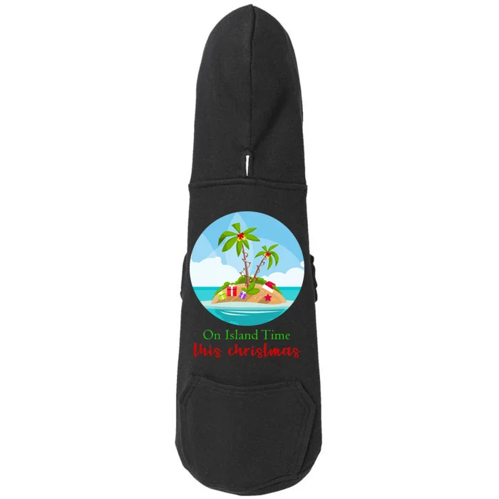 On Island Time This Christmas Vacation Doggie 3-End Fleece Hoodie