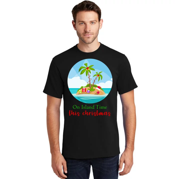 On Island Time This Christmas Vacation Tall T-Shirt