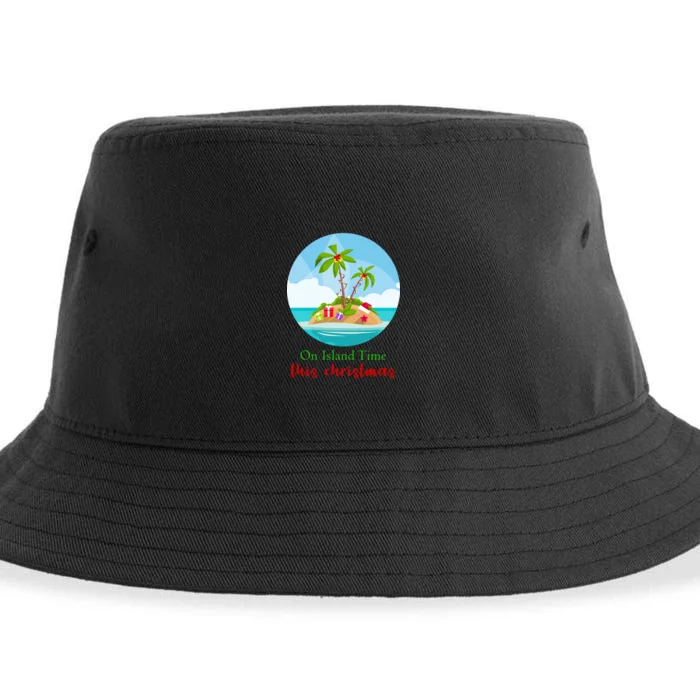 On Island Time This Christmas Vacation Sustainable Bucket Hat