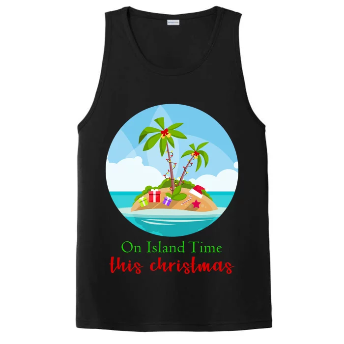 On Island Time This Christmas Vacation Performance Tank