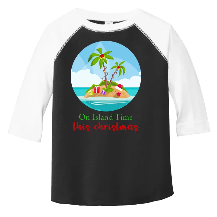 On Island Time This Christmas Vacation Toddler Fine Jersey T-Shirt