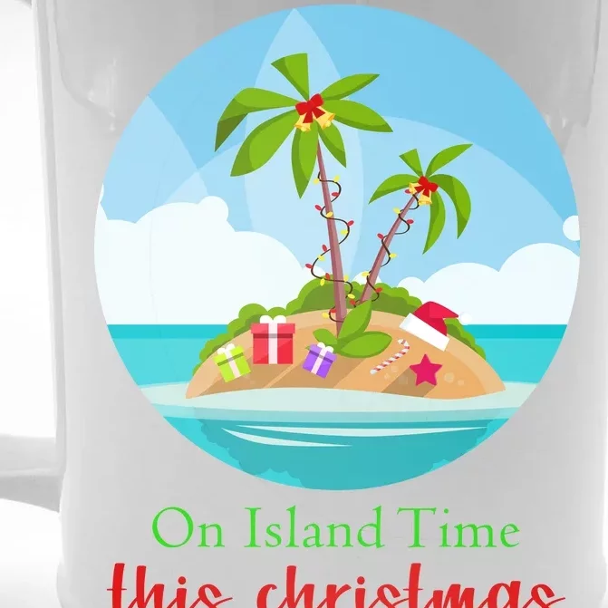 On Island Time This Christmas Vacation Front & Back Beer Stein