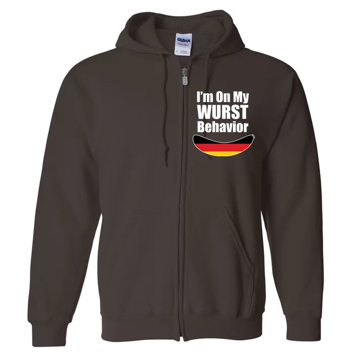 On My Worst Behavior Full Zip Hoodie