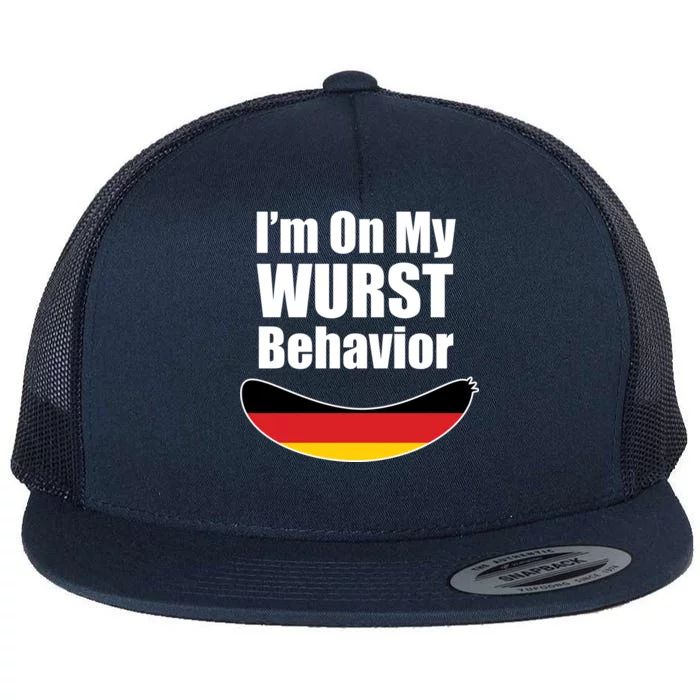 On My Worst Behavior Flat Bill Trucker Hat