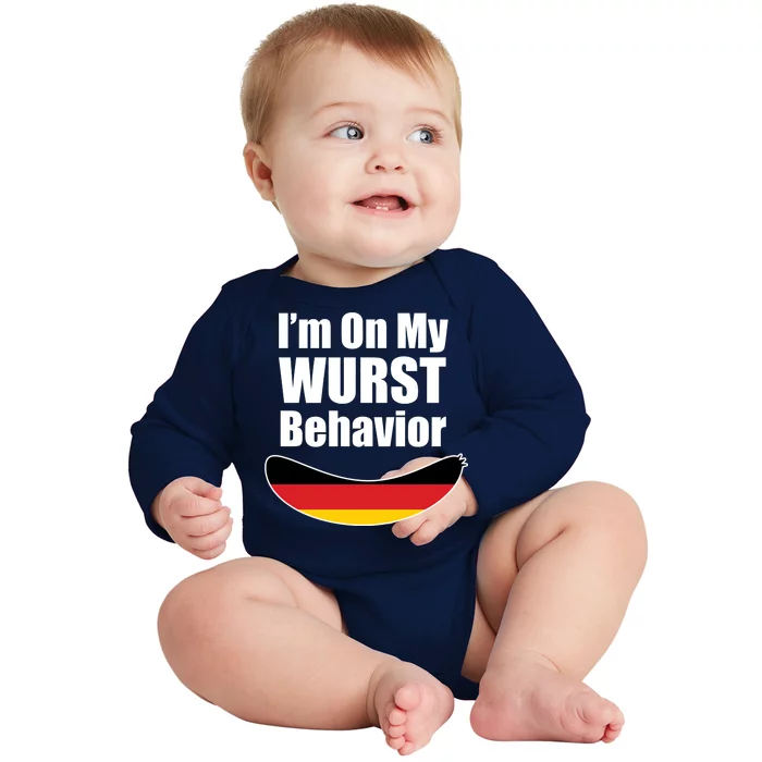 On My Worst Behavior Baby Long Sleeve Bodysuit