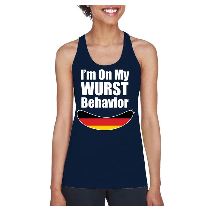 On My Worst Behavior Women's Racerback Tank