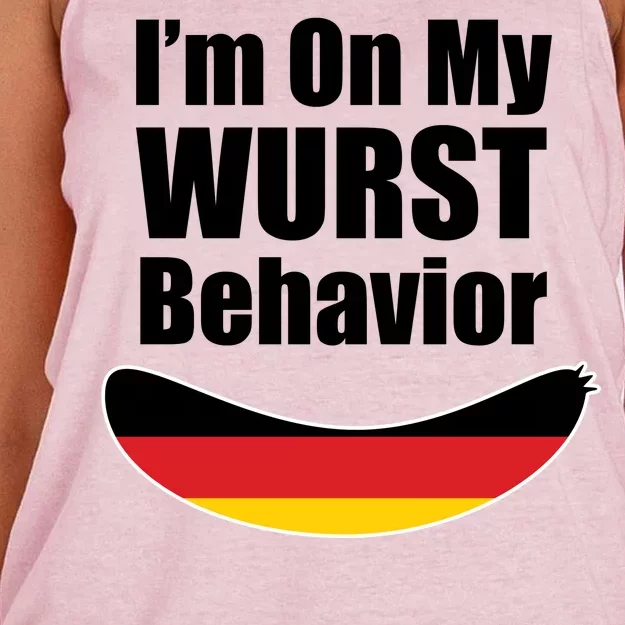 On My Worst Behavior Women's Knotted Racerback Tank