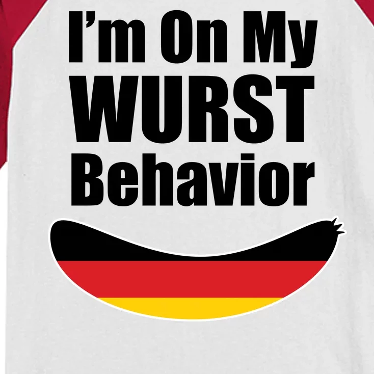 On My Worst Behavior Kids Colorblock Raglan Jersey