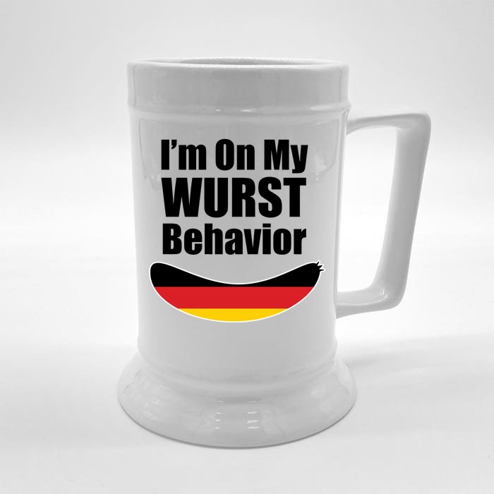 On My Worst Behavior Front & Back Beer Stein