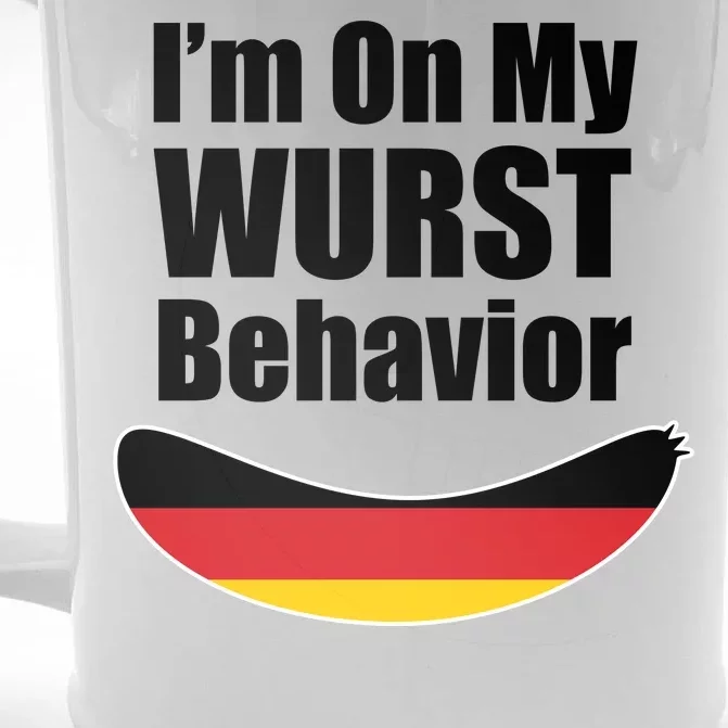 On My Worst Behavior Front & Back Beer Stein