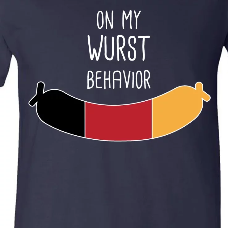 On My Worst Behavior Oktoberfest V-Neck T-Shirt