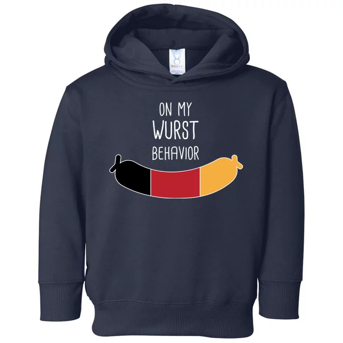 On My Worst Behavior Oktoberfest Toddler Hoodie