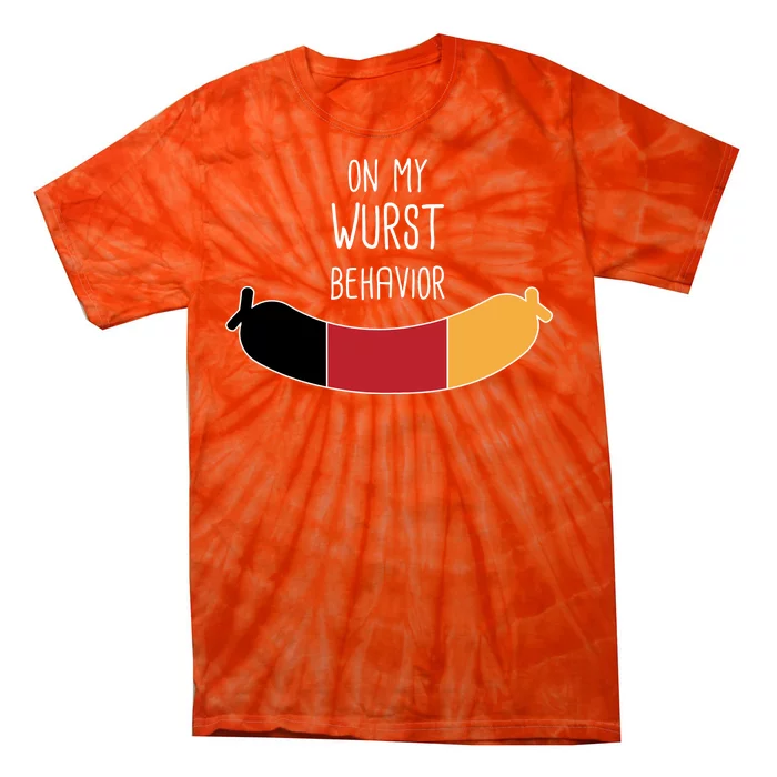 On My Worst Behavior Oktoberfest Tie-Dye T-Shirt