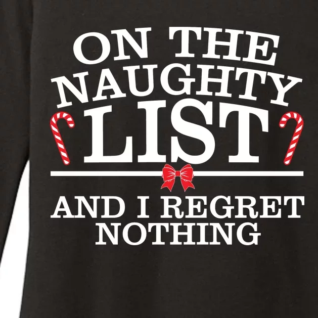 On The Naughty List Funny Christmas Womens CVC Long Sleeve Shirt