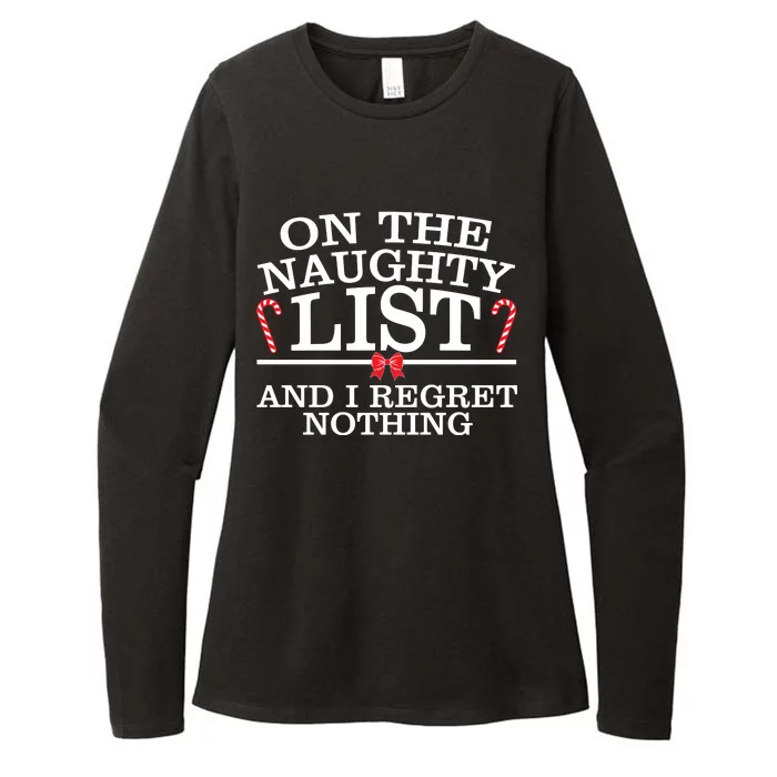 On The Naughty List Funny Christmas Womens CVC Long Sleeve Shirt