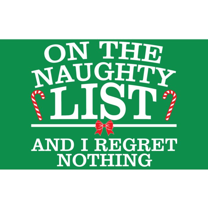 On The Naughty List Funny Christmas Bumper Sticker