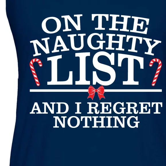 On The Naughty List Funny Christmas Ladies Essential Flowy Tank