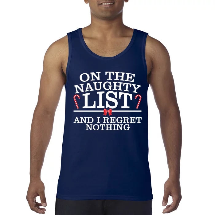 On The Naughty List Funny Christmas Tank Top