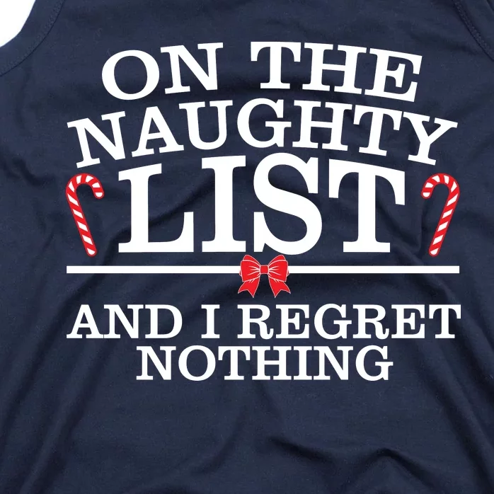 On The Naughty List Funny Christmas Tank Top