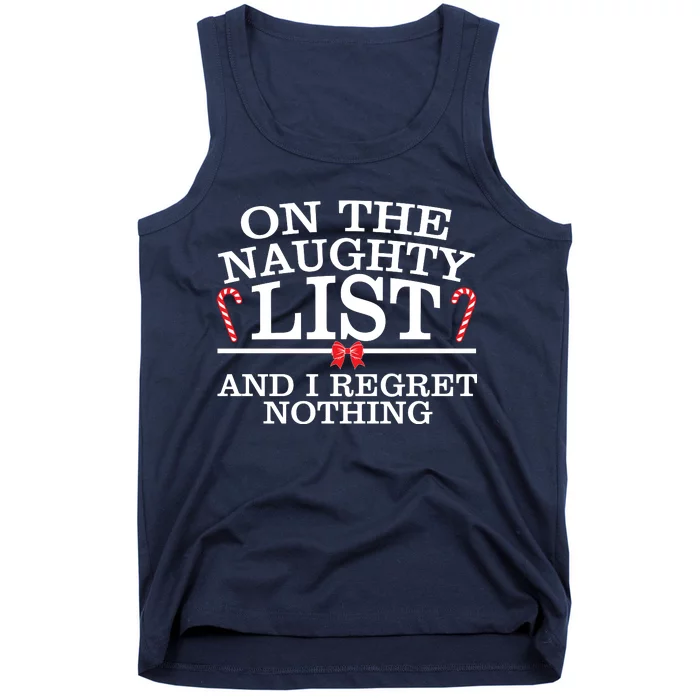 On The Naughty List Funny Christmas Tank Top