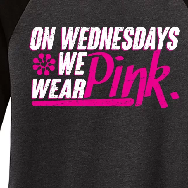 On Wednesday We Wear Pink Women's Tri-Blend 3/4-Sleeve Raglan Shirt