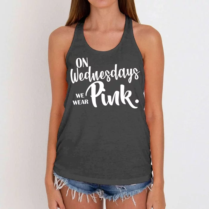 On Wednesdays We Wear Pink Women's Knotted Racerback Tank