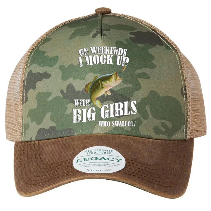 On Weekends I Hook Up With Big Girls Who Swallow Legacy Tie Dye Trucker Hat