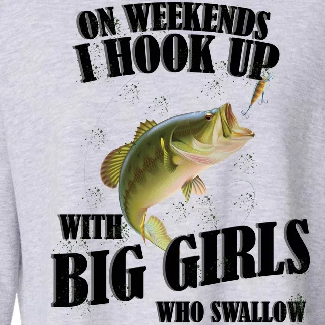 On Weekends I Hook Up With Big Girls Who Swallow Cropped Pullover Crew