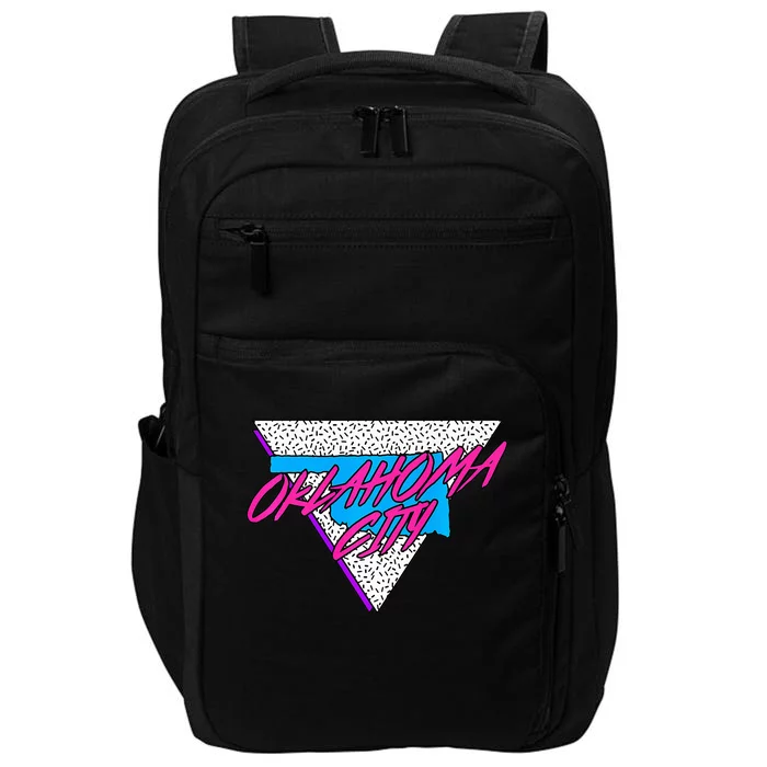 Oklahoma Neon 80s Retro Oklahoma City Impact Tech Backpack