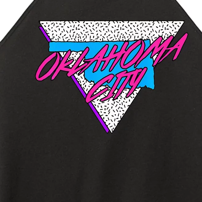 Oklahoma Neon 80s Retro Oklahoma City Women’s Perfect Tri Rocker Tank