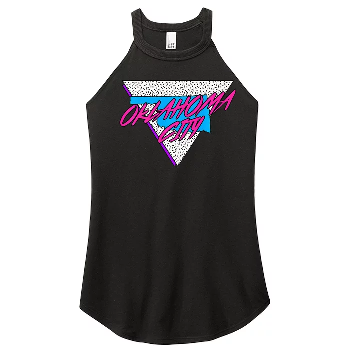 Oklahoma Neon 80s Retro Oklahoma City Women’s Perfect Tri Rocker Tank