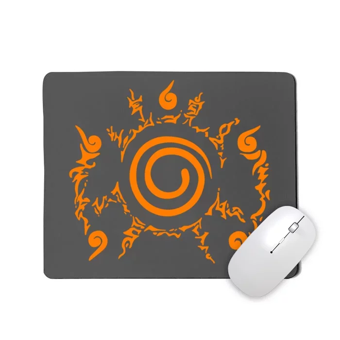 Orange Nine 9 Tail Kurama Seal Mousepad