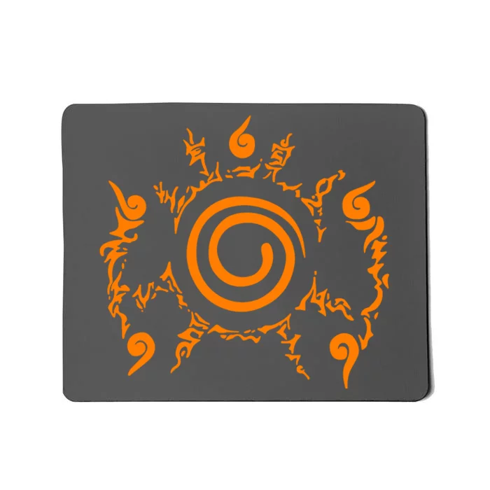 Orange Nine 9 Tail Kurama Seal Mousepad