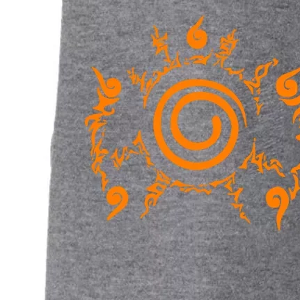 Orange Nine 9 Tail Kurama Seal Doggie 3-End Fleece Hoodie