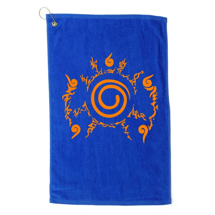 Orange Nine 9 Tail Kurama Seal Platinum Collection Golf Towel