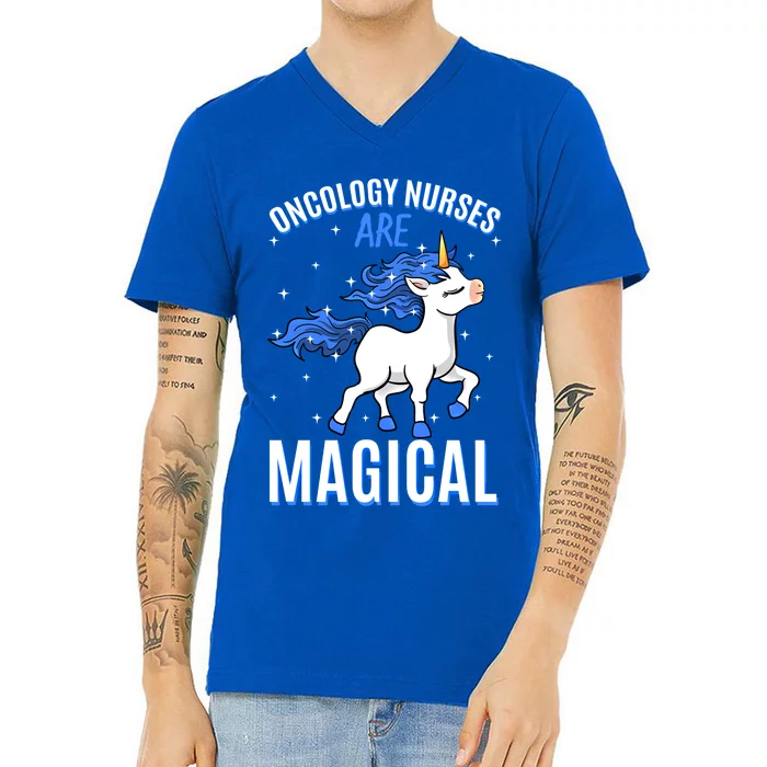 Oncology Nurses Are Magical Unicorn Job Nursing Profession Meaningful Gift V-Neck T-Shirt