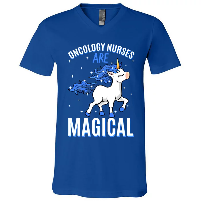 Oncology Nurses Are Magical Unicorn Job Nursing Profession Meaningful Gift V-Neck T-Shirt