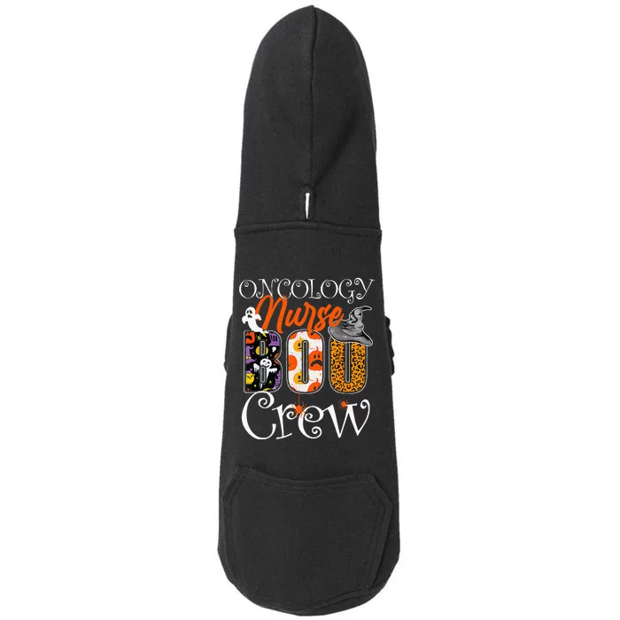 Oncology Nurse Boo Crew Halloween Oncology Nurse Costume Doggie 3-End Fleece Hoodie