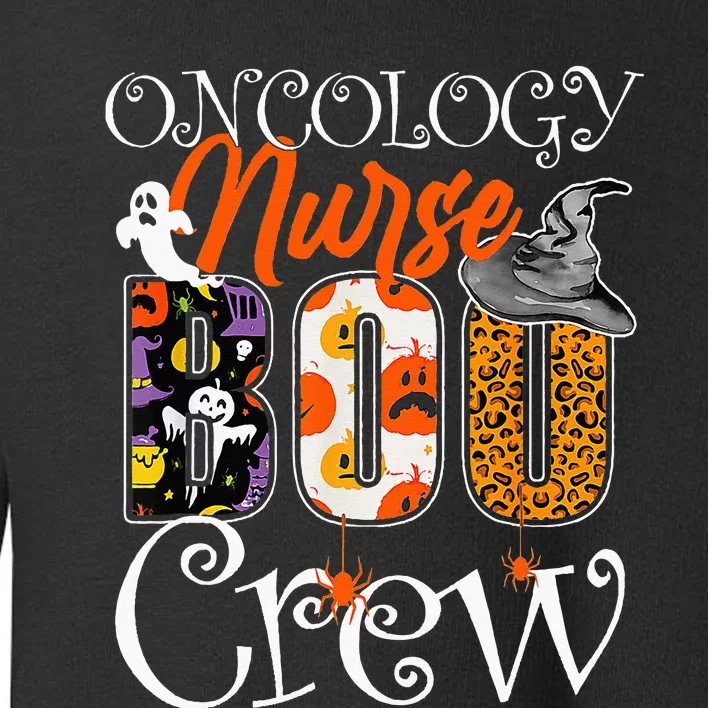 Oncology Nurse Boo Crew Halloween Oncology Nurse Costume Toddler Sweatshirt