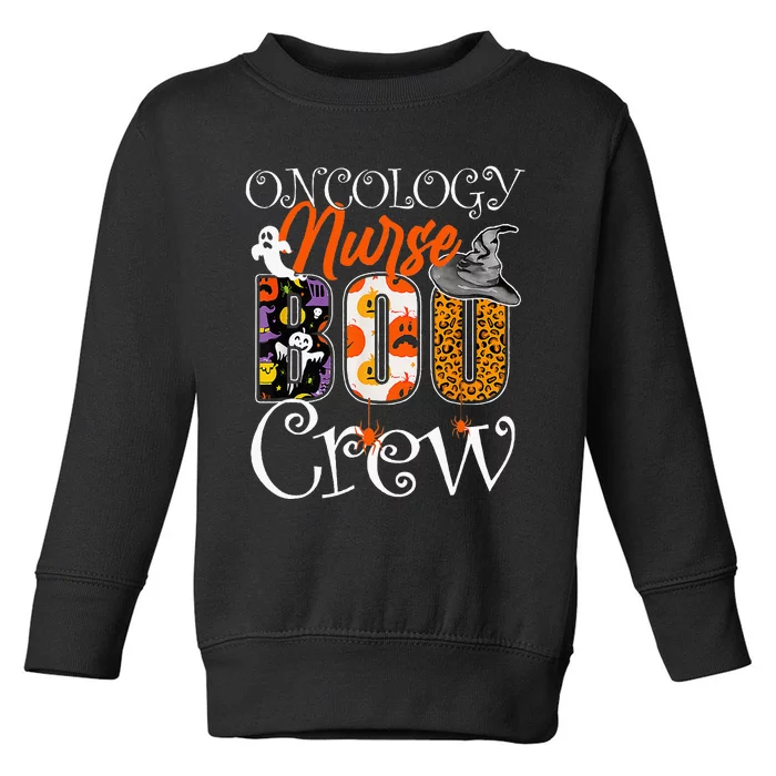 Oncology Nurse Boo Crew Halloween Oncology Nurse Costume Toddler Sweatshirt