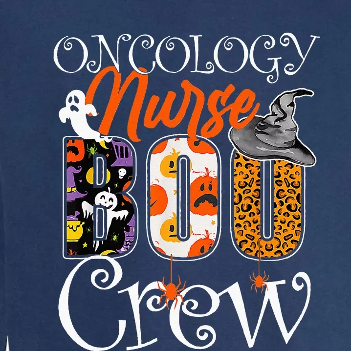 Oncology Nurse Boo Crew Halloween Oncology Nurse Costume Garment-Dyed Sweatshirt