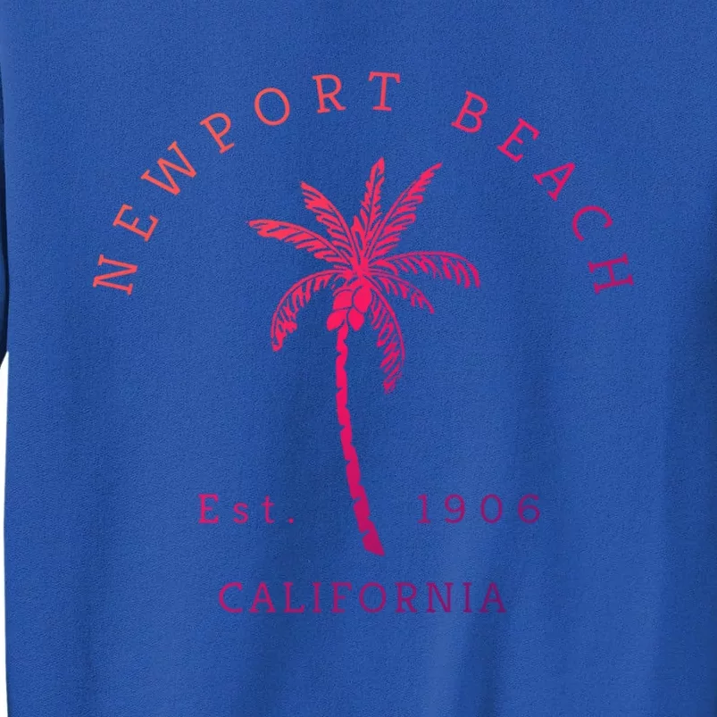 Original Newport Beach Ca Palm Tree Unique Novelty Art Great Gift Tall Sweatshirt