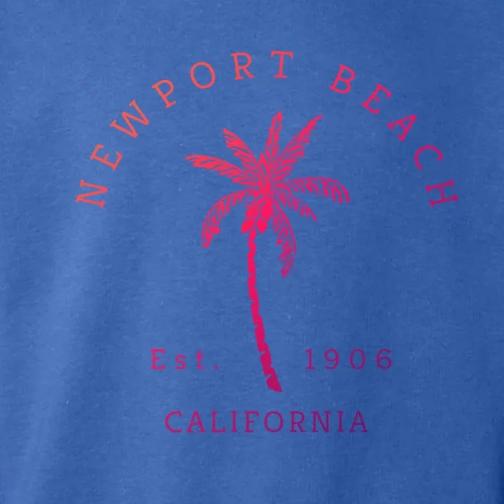 Original Newport Beach Ca Palm Tree Unique Novelty Art Great Gift Toddler Hoodie