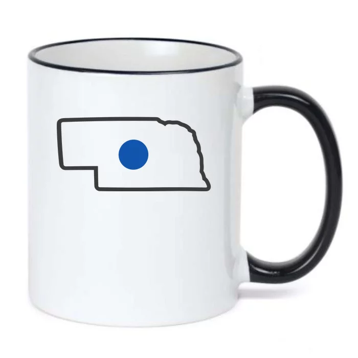 Omaha Nebraska Blue Dot Black Color Changing Mug