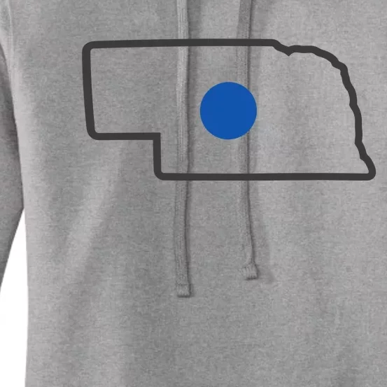 Omaha Nebraska Blue Dot Women's Pullover Hoodie