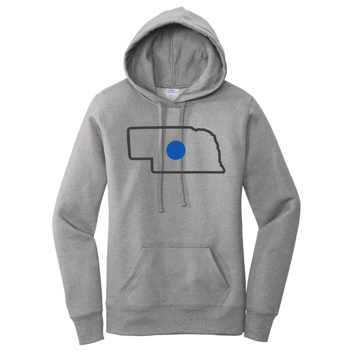 Omaha Nebraska Blue Dot Women's Pullover Hoodie