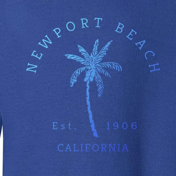 Original Newport Beach Ca Palm Tree Unique Novelty Art Great Gift Toddler Sweatshirt