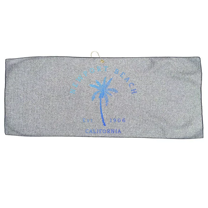 Original Newport Beach Ca Palm Tree Unique Novelty Art Great Gift Large Microfiber Waffle Golf Towel