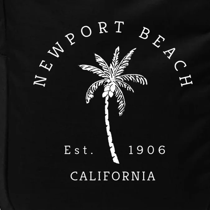 Original Newport Beach Ca Palm Tree Unique Novelty Art Gift Impact Tech Backpack